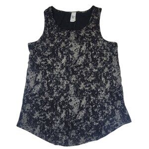 Daisy Rae Tank Top Sleeveless Black & Gray Womens Medium Cotton/Polyester New